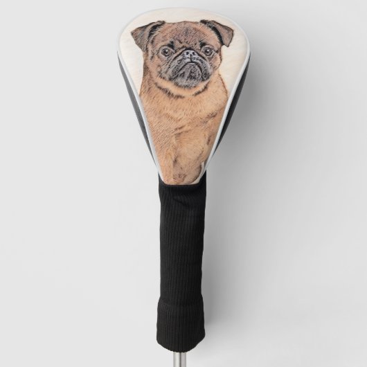 Brussels Griffon gladde schilderijen originele hon Golfheadcover (Voorkant)
