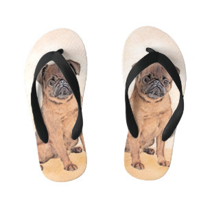 Brussels Griffon gladde schilderijen originele hon Kinder Teenslippers