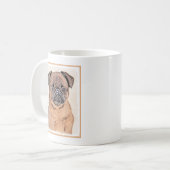 Brussels Griffon gladde schilderijen originele hon Koffiemok (Voorkant links)