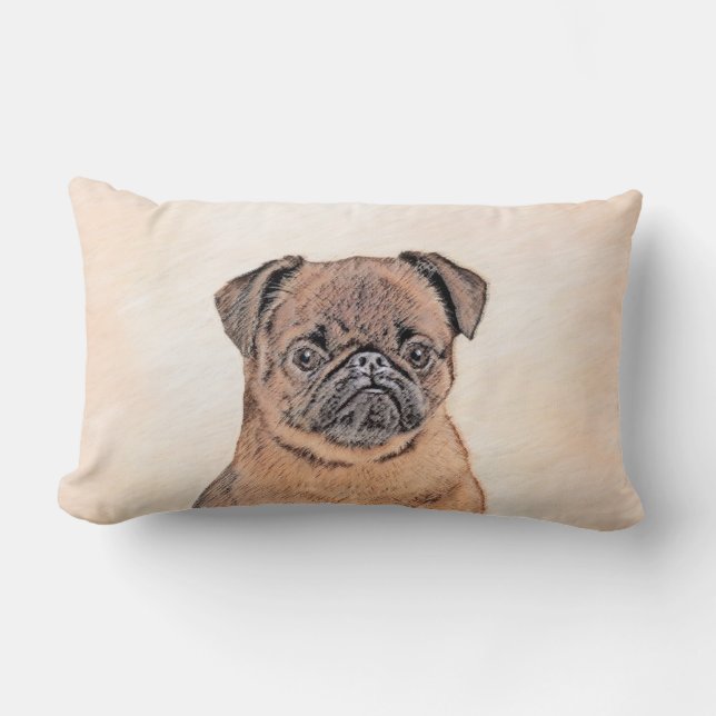 Brussels Griffon gladde schilderijen originele hon Kussen (Voorkant)