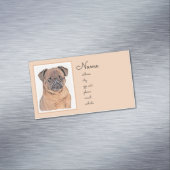 Brussels Griffon gladde schilderijen originele hon Magnetisch Visitekaartje (Voorbeeld)