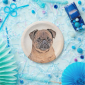 Brussels Griffon gladde schilderijen originele hon Papieren Bordje (Feest)