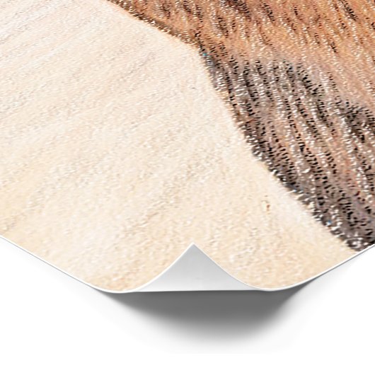 Brussels Griffon gladde schilderijen originele hon Perfect Poster (Hoek)