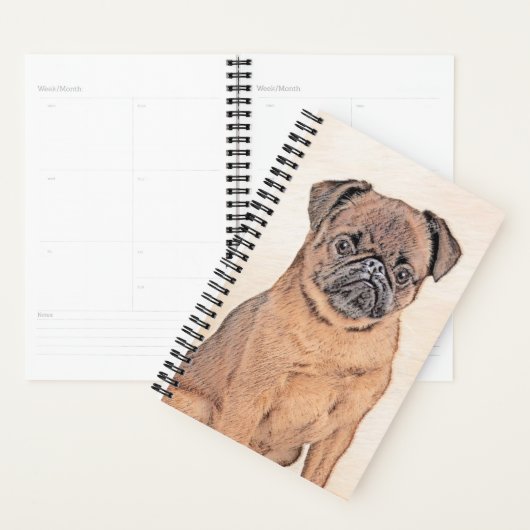 Brussels Griffon gladde schilderijen originele hon Planner (Display)