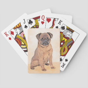 Brussels Griffon gladde schilderijen originele hon Pokerkaarten