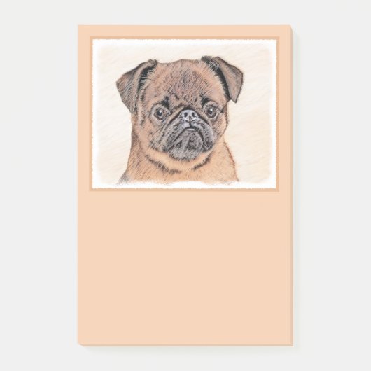 Brussels Griffon gladde schilderijen originele hon Post-it® Notes (Voorkant)