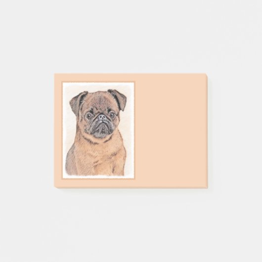 Brussels Griffon gladde schilderijen originele hon Post-it® Notes (Voorkant)