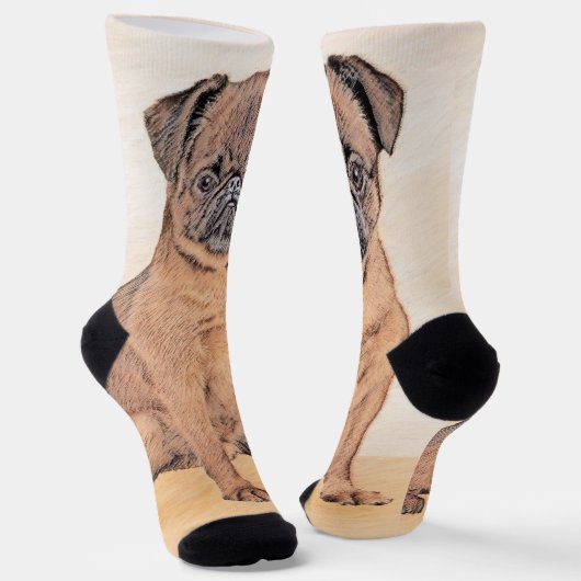 Brussels Griffon gladde schilderijen originele hon Sokken (Gebogen)