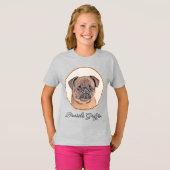 Brussels Griffon gladde schilderijen originele hon T-shirt (Voorkant volledig)