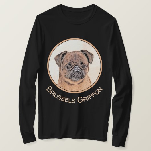 Brussels Griffon gladde schilderijen originele hon T-shirt (Design voorkant)