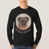 Brussels Griffon gladde schilderijen originele hon T-shirt (Voorkant)