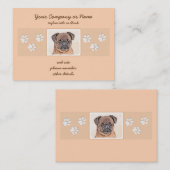 Brussels Griffon gladde schilderijen originele hon Visitekaartje (Voorkant / Achterkant)