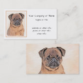 Brussels Griffon gladde schilderijen originele hon Visitekaartje (Voorkant / Achterkant)