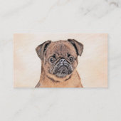 Brussels Griffon gladde schilderijen originele hon Visitekaartje (Achterkant)