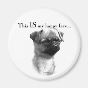 Brussels Griffon Happy Face Magneet