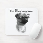 Brussels Griffon Happy Face Muismat (Met muis)