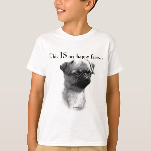 Brussels Griffon Happy Face T-shirt (Voorkant)