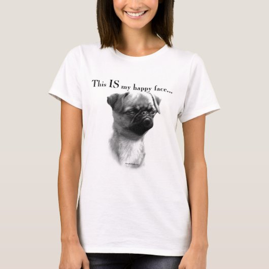 Brussels Griffon Happy Face T-shirt (Voorkant)
