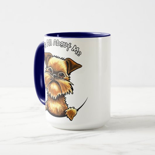 Brussels Griffon heeft alles over mij Mok (Voorkant links)