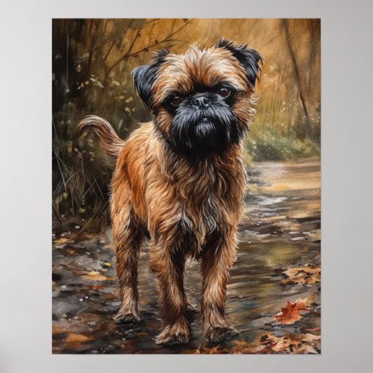 Brussels Griffon Hond Kunstprint Poster (Voorkant)