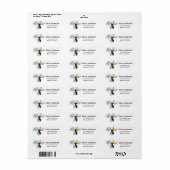 Brussels Griffon Hond Verjaardag Retouradres Label (Full Sheet)