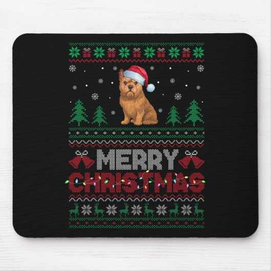 Brussels Griffon Hondenliefhebbers Santa Hat Chris Muismat (Voorkant)