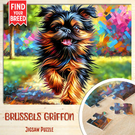 Brussels Griffon Hondenportret Acryl Kunstprint Legpuzzel