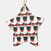 Brussels Griffon Hondenras Kerstmis Keramisch Ornament (Links)