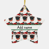 Brussels Griffon Hondenras Kerstmis Keramisch Ornament (Achterkant)