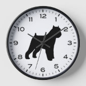 Brussels Griffon Hondenras Silhouette Clock (Voorkant)