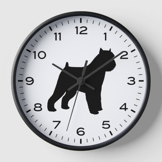 Brussels Griffon Hondenras Silhouette Clock (Voorkant)