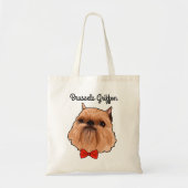 Brussels Griffon Illustrated Canvas tas (Voorkant)