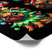 Brussels Griffon Kerstboom Santa Elf Kostuum Poster (Hoek)