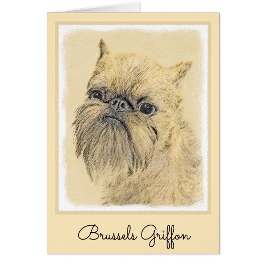 Brussels Griffon Painting - Cute Original Dog Art (Voorkant)