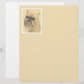 Brussels Griffon Painting - Cute Original Dog Art (Voorkant / Achterkant)