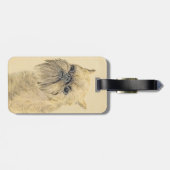 Brussels Griffon Painting - Cute Original Dog Art Bagagelabel (Achterkant horizontaal)