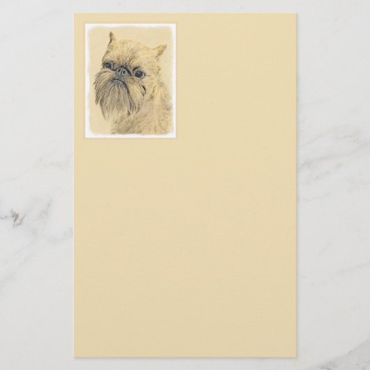 Brussels Griffon Painting - Cute Original Dog Art Briefpapier (Voorkant)
