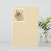 Brussels Griffon Painting - Cute Original Dog Art Briefpapier (Staand voorkant)