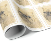 Brussels Griffon Painting - Cute Original Dog Art Cadeaupapier (Rol Hoek)