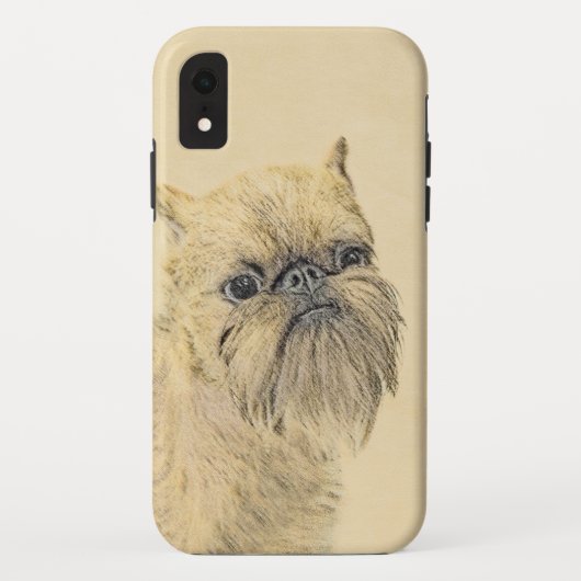 Brussels Griffon Painting - Cute Original Dog Art Case-Mate iPhone Case (Achterkant)