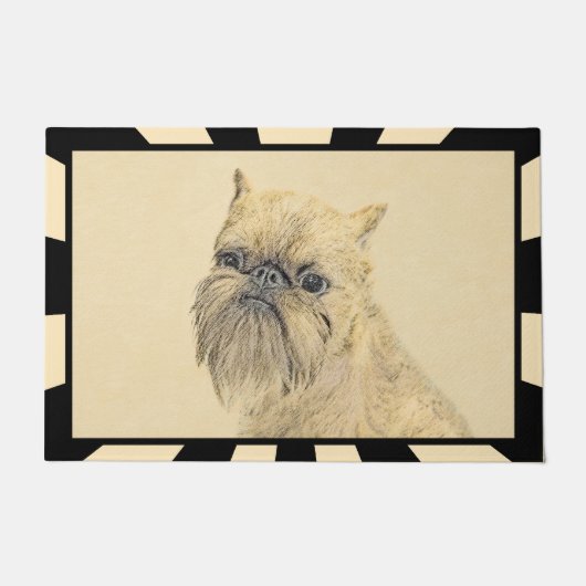 Brussels Griffon Painting - Cute Original Dog Art Deurmat (Voorkant)