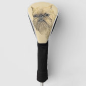 Brussels Griffon Painting - Cute Original Dog Art Golfheadcover (Voorkant)