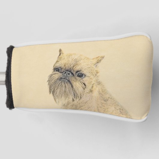 Brussels Griffon Painting - Cute Original Dog Art Golfheadcover (Voorkant)