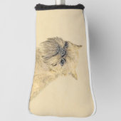 Brussels Griffon Painting - Cute Original Dog Art Golfheadcover (Draai 90)