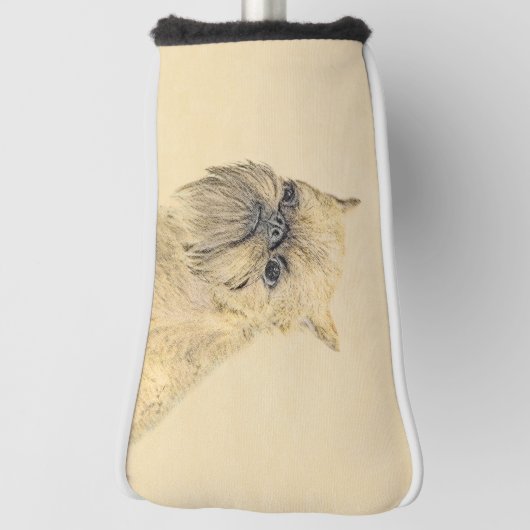 Brussels Griffon Painting - Cute Original Dog Art Golfheadcover (Draai 90)