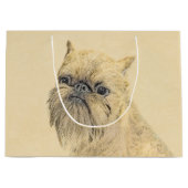 Brussels Griffon Painting - Cute Original Dog Art Groot Cadeauzakje (Voorkant)