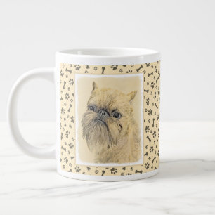 Brussels Griffon Painting - Cute Original Dog Art Grote Koffiekop