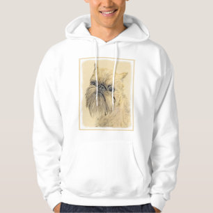 Brussels Griffon Painting - Cute Original Dog Art Hoodie