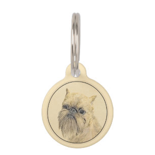 Brussels Griffon Painting - Cute Original Dog Art Huisdierpenning