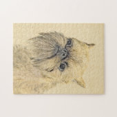 Brussels Griffon Painting - Cute Original Dog Art Legpuzzel (Horizontaal)